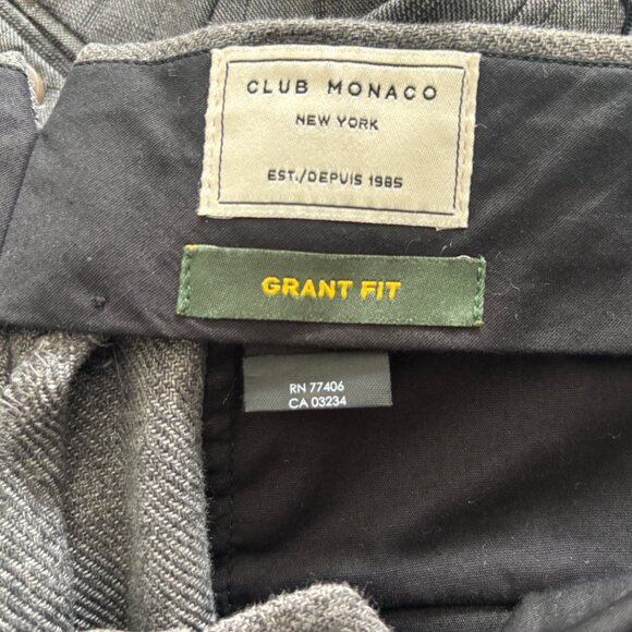 $800 Club Monaco Grey Linen Suit - 40 Pants 33-34 - Picture 13 of 16
